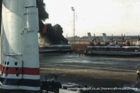 SRN4 The Prince of Wales (GH-2054) destroyed by fire at Dover
